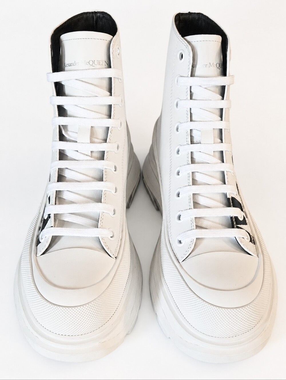 ALEXANDER MCQUEEN | Tread Slick Graffiti Leather High Top Boots EU 43 US 10 - Picture 7 of 11